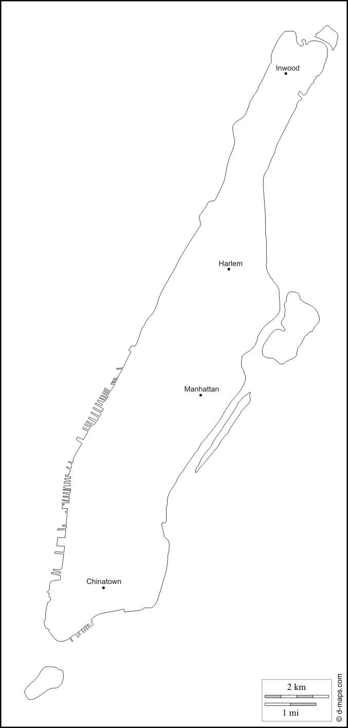ਖਾਲੀ ਨਕਸ਼ਾ ਦੇ Manhattan