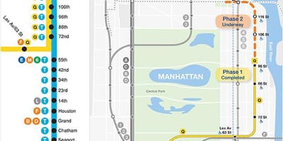 ਨਿਊ 2nd ave ਸਬਵੇਅ ਦਾ ਨਕਸ਼ਾ