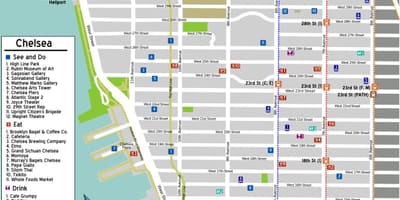 ਨਕਸ਼ਾ ਦੇ Chelsea Manhattan