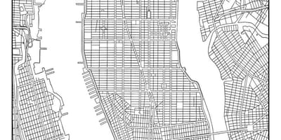 ਨਕਸ਼ਾ Manhattan ਦੇ ਗਰਿੱਡ