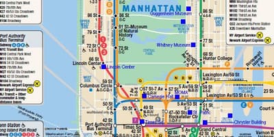 Manhattan ਰੇਲ ਨਕਸ਼ਾ