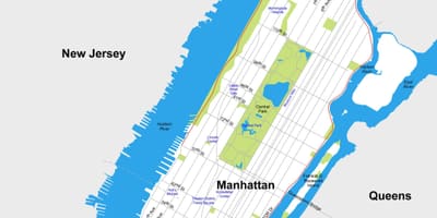 Manhattan ਸ਼ਹਿਰ ਦਾ ਨਕਸ਼ਾ ਛਪਣਯੋਗ