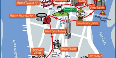 Midtown Manhattan ਆਕਰਸ਼ਣ ਦਾ ਨਕਸ਼ਾ